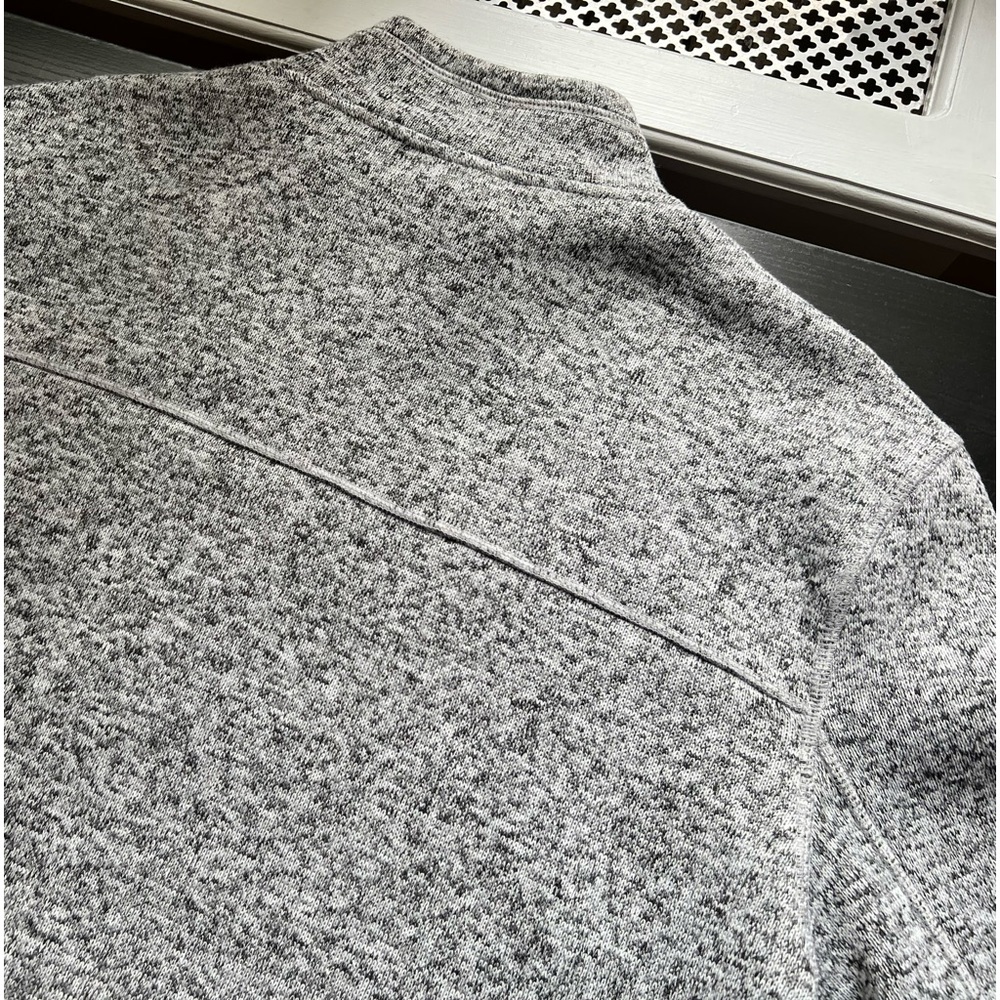 H&M Sport Zip Up Microfleece Sweater Black and White size L - Picture 8 of 9